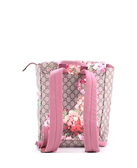 Pre-Owned Gucci Small Buckle Backpack Blooms Print Gg Coated Canvas
