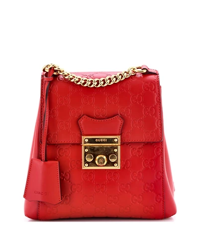 Pre-Owned Gucci Mini Padlock Backpack Guccissima Leather