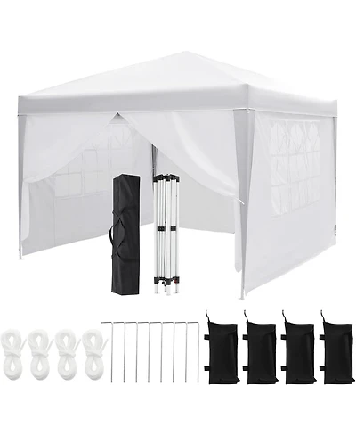 gaomon 10x10 Pop-Up Canopy Tent with 4 Sidewalls, Waterproof Portable Gazebo for Camping, Outdoor Parties & Backyard