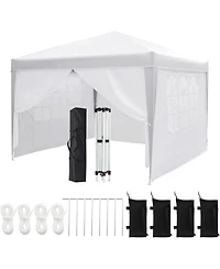 gaomon 10x10 Pop-Up Canopy Tent with 4 Sidewalls, Waterproof Portable Gazebo for Camping, Outdoor Parties & Backyard