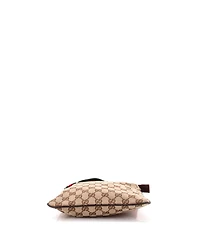 Pre-Owned Gucci Small Web Strap Zip Messenger Bag Gg Canvas