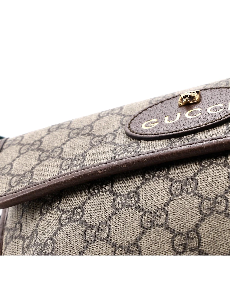 Pre-Owned Gucci Neo Vintage Flap Belt Bag Gg Coated Canvas