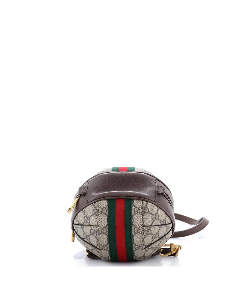 Pre-Owned Gucci Mini Ophidia Basketball Bag Gg Coated Canvas