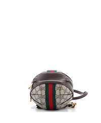 Pre-Owned Gucci Mini Ophidia Basketball Bag Gg Coated Canvas