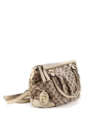 Pre-Owned Gucci Medium Sukey Tote Gg Canvas with Leather
