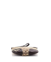 Pre-Owned Gucci Lovely Heart Interlocking G Crossbody Bag Gg Canvas with Leather