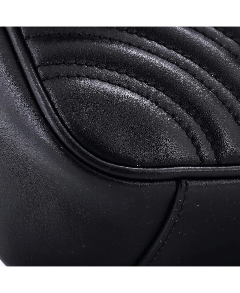 Pre-Owned Gucci Mini Gg Marmont Flap Bag Matelasse Leather