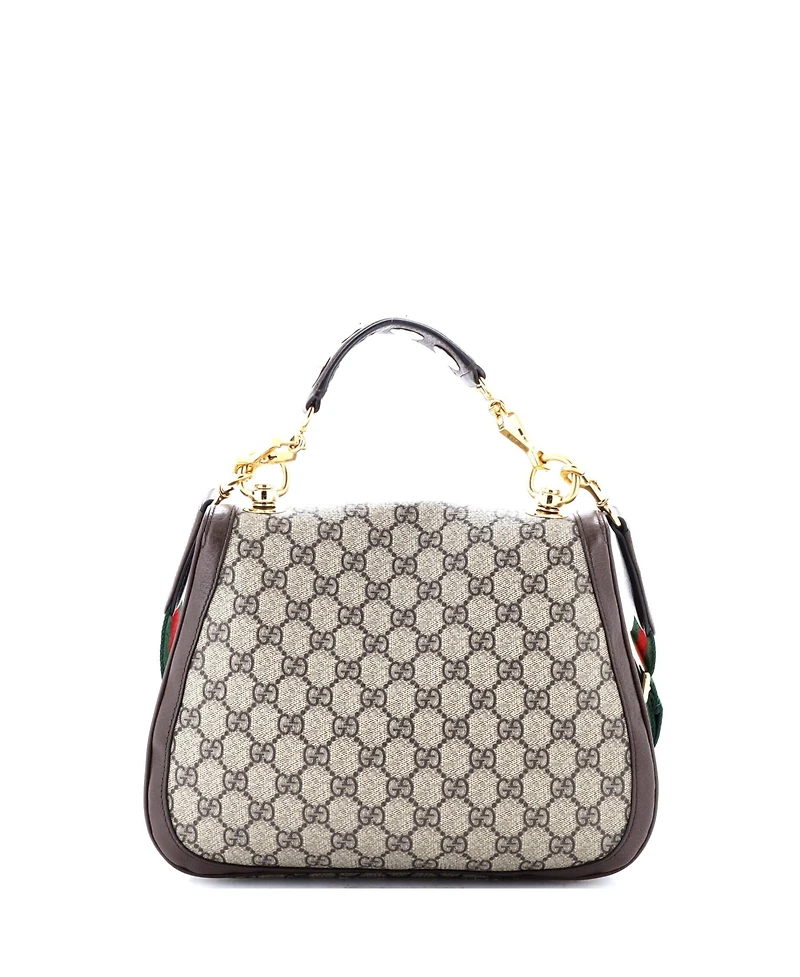 Pre-Owned Gucci Medium Blondie Nm Top Handle Bag Gg Coated Canvas