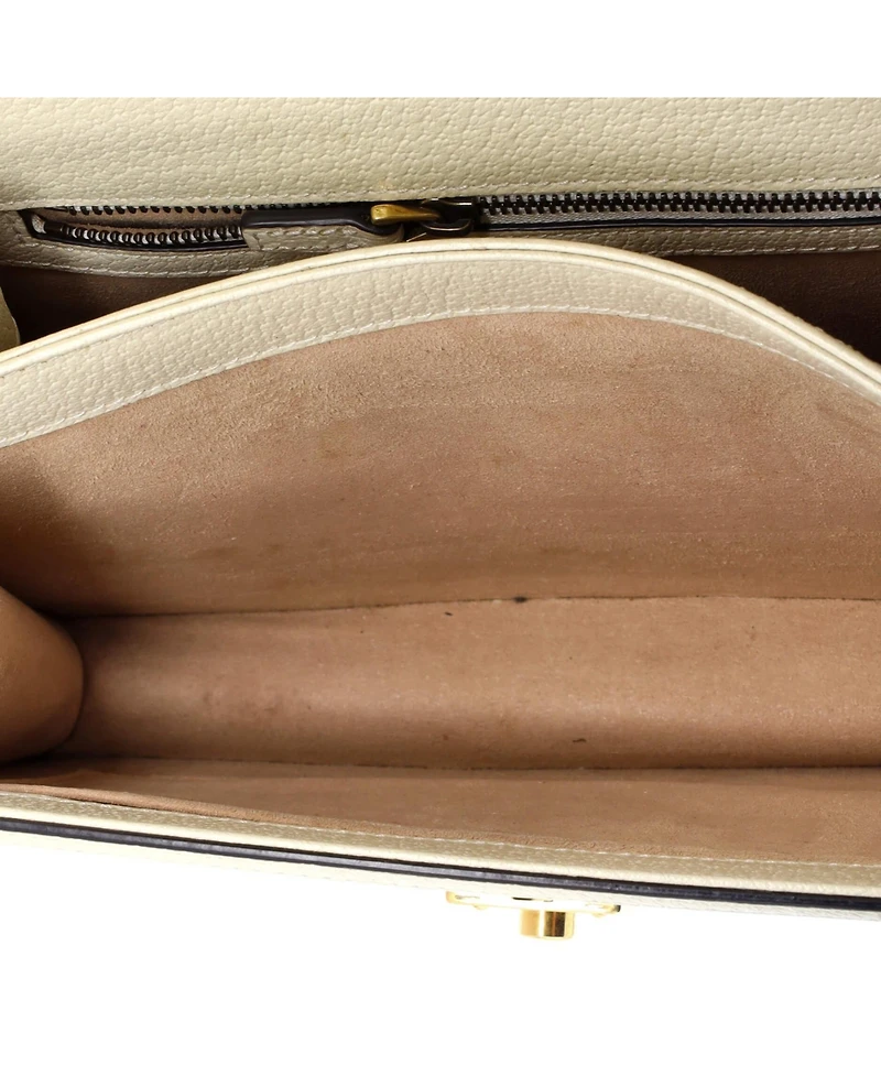 Pre-Owned Gucci Small Ophidia Flap Top Handle Bag Leather