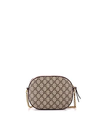 Pre-Owned Gucci Mini Chain Crossbody Bag Gg Coated Canvas and Leather