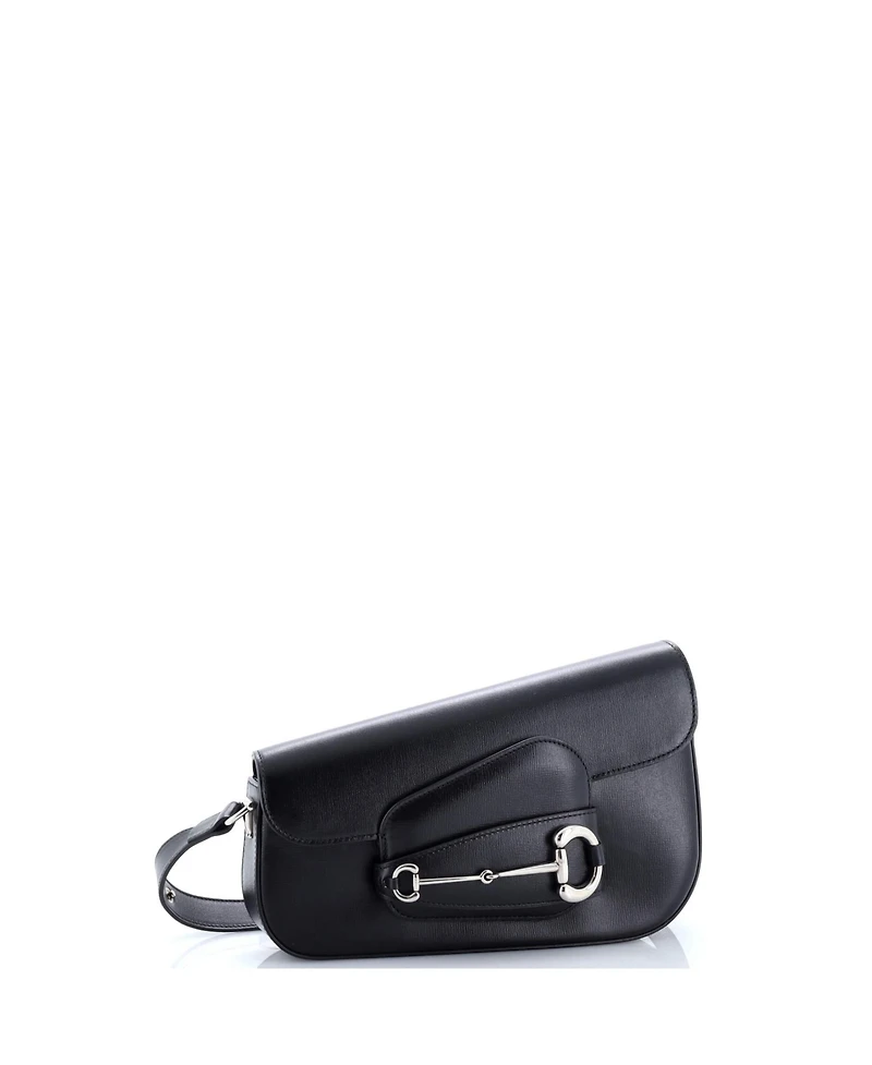 Pre-Owned Gucci Small Horsebit 1955 Asymmetric Shoulder Bag Leather