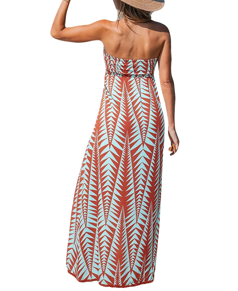 Cupshe Women's Sunny Coast Geo Maxi Beach Dress