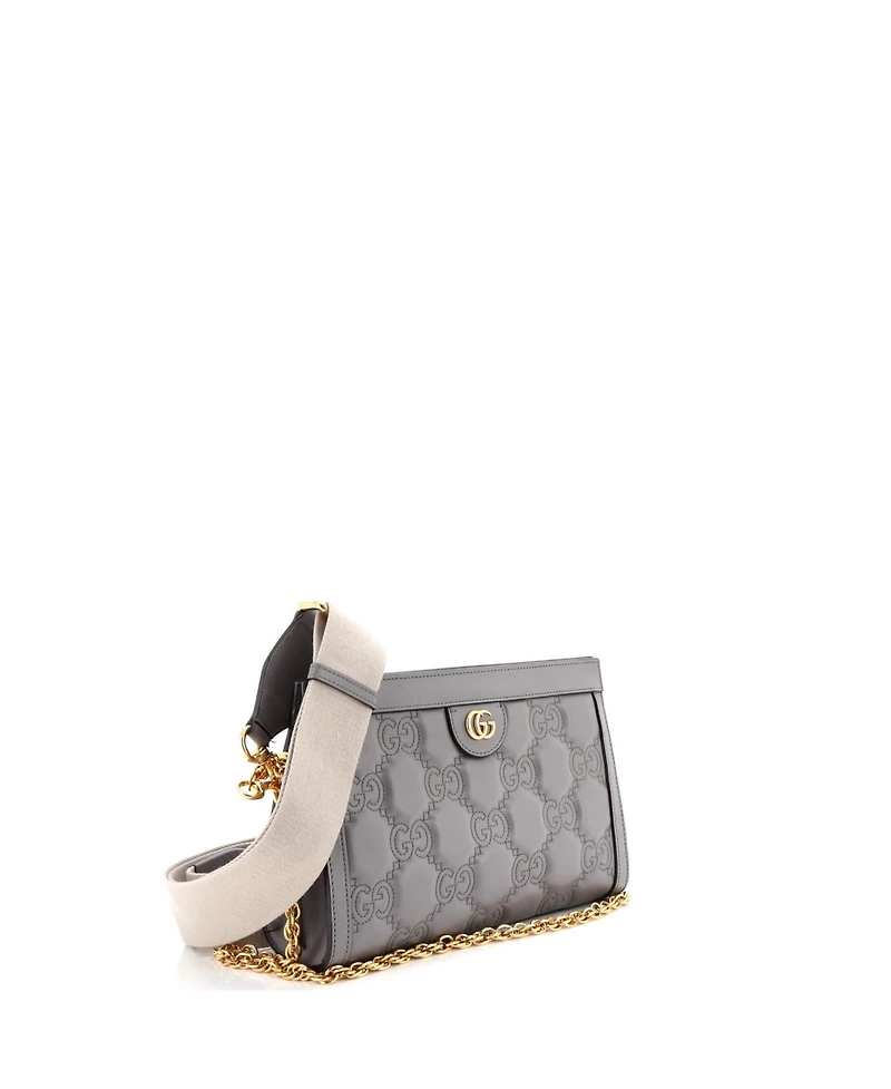 Pre-Owned Gucci Small Gg Shoulder Bag Gg Matelasse Leather