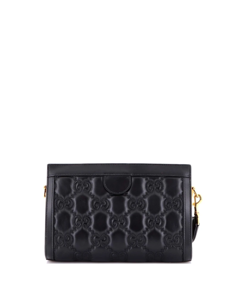 Pre-Owned Gucci Small Gg Shoulder Bag Gg Matelasse Leather