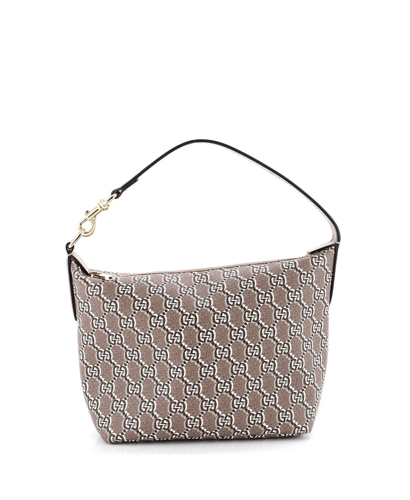 Pre-Owned Gucci Super Mini Ophidia Zip Shoulder Bag Gg Shadow Coated Canvas