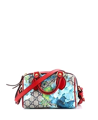Pre-Owned Gucci Nano Convertible Boston Bag Blooms Print Gg Coated Canvas