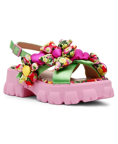 Betsey Johnson Women's Jeromy Open Toe Flat Sandals