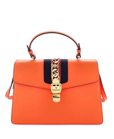 Pre-Owned Gucci Medium Sylvie Top Handle Bag Leather