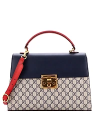 Pre-Owned Gucci Medium Padlock Top Handle Bag Gg Coated Canvas and Leather