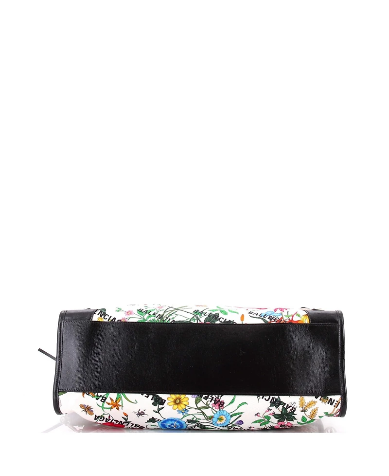 Pre-Owned Gucci Medium x Balenciaga The Hacker Project Neo Classic City Bag Flora Canvas