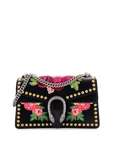 Pre-Owned Gucci Medium Dionysus Bag Embroidered Studded Leather