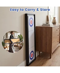 Slickblue 2-in-1 Shuffleboard and Curling Tabletop Board Game