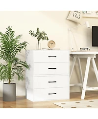 Sugift 2-Drawer Stackable Horizontal Storage Cabinet Dresser Chest with Handles