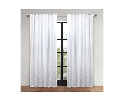 Superior Leaves Machine Washable Room Darkening Blackout Curtains with Back Tabs