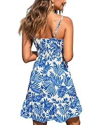 Cupshe Women's Dial Up Floral Mini Beach Dress