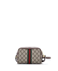 Pre-Owned Gucci Mini Ophidia Shoulder Bag Gg Coated Canvas