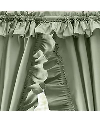Ellis Curtain 70% Polyester 30% Cotton Stacey Ruffled Prscilla Curtain Panel Pairs With Tiebacks 54"