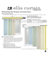 Ellis Curtain 100% Polyester Brissac Colrful Jacobean Pattern Grommet Curtain Panel Lined 50"