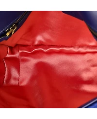 Pre-Owned Gucci Small Gg Marmont Flap Bag Embroidered Matelasse Velvet