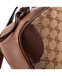 Pre-Owned Gucci Mini Bree Disco Crossbody Bag Gg Canvas with Leather