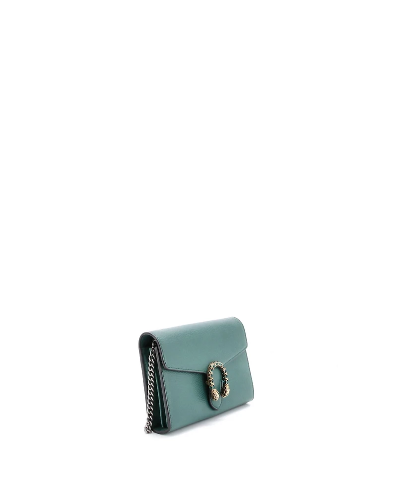 Pre-Owned Gucci Small Dionysus Chain Wallet Leather with Embellished Detail