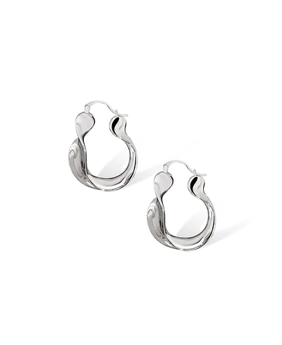 Retro Chic Breeze Silver Earrings