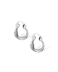 Retro Chic Breeze Silver Earrings