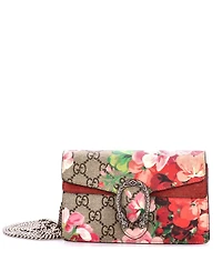 Pre-Owned Gucci Super Mini Dionysus Bag Blooms Print Gg Coated Canvas