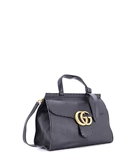Pre-Owned Gucci Small Gg Marmont Top Handle Bag Leather
