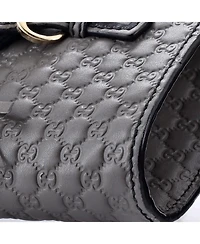 Pre-Owned Gucci Mini Emily Chain Flap Bag Microguccissima Leather