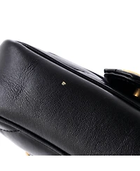 Pre-Owned Gucci Super Mini Gg Marmont Flap Bag Matelasse Leather