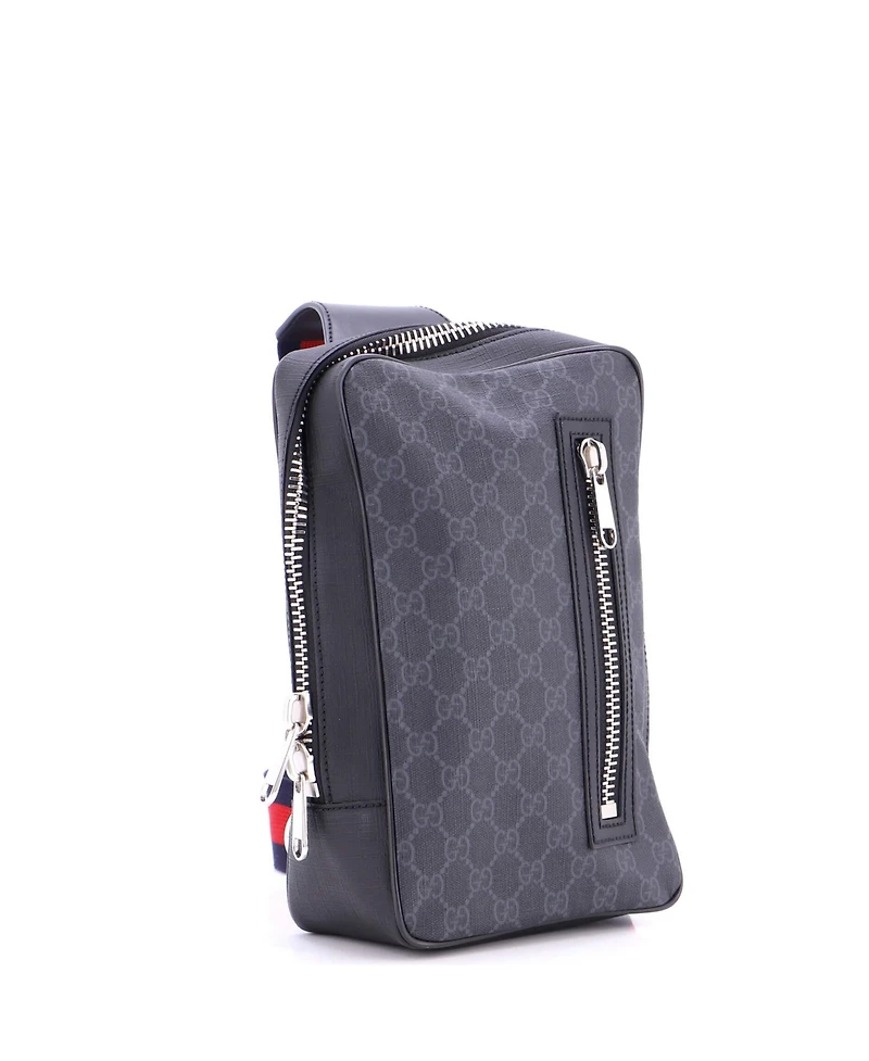 Pre-Owned Gucci Small Soft Zip Sling Bag Gg Coated Canvas