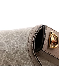 Pre-Owned Gucci Mini Horsebit 1955 Shoulder Bag Gg Coated Canvas with Leather
