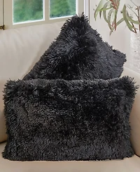 Cheer Collection Textured Fluffy Decorative Pillow