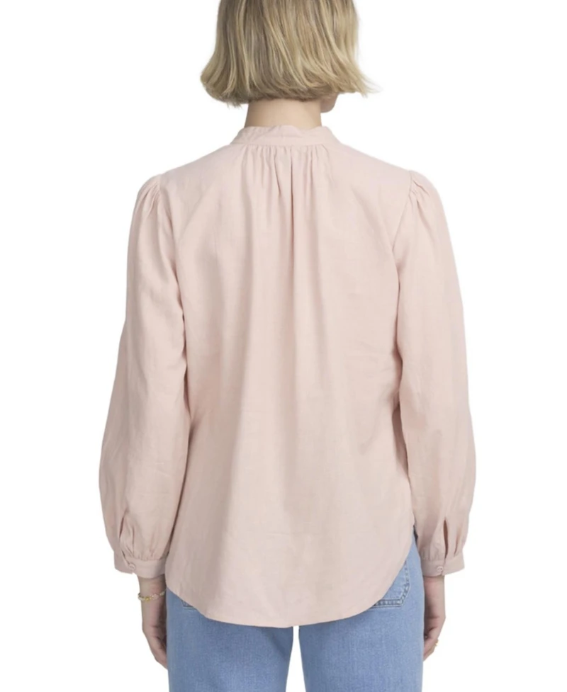 Elle Collection Women's Lace Yoke Shirt