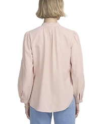 Elle Collection Women's Lace Yoke Shirt