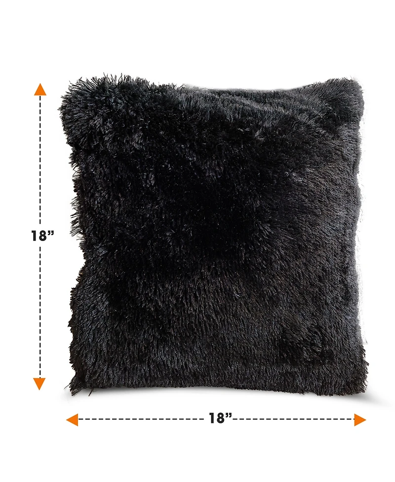 Cheer Collection Textured Fluffy Decorative Pillow