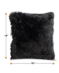 Cheer Collection Textured Fluffy Decorative Pillow