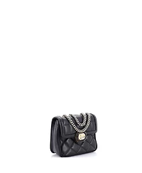 Pre-Owned Gucci Mini Deco Chain Flap Bag Mixed Matelasse Leather