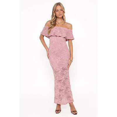 Petal and Pup Women's Mirelle Off Shoulder Lace Maxi Dress